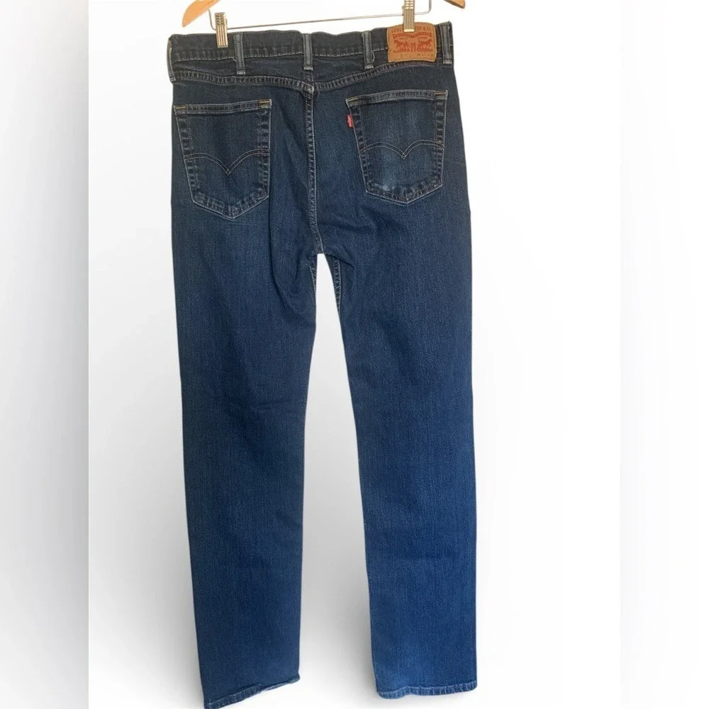 Levis 514‎ Straight Fit Mens Blue Denim Jeans Dark Wash W38 L36 Stretch